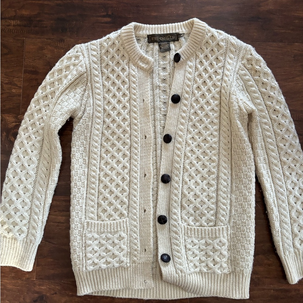 Irish wool cardigan sweater